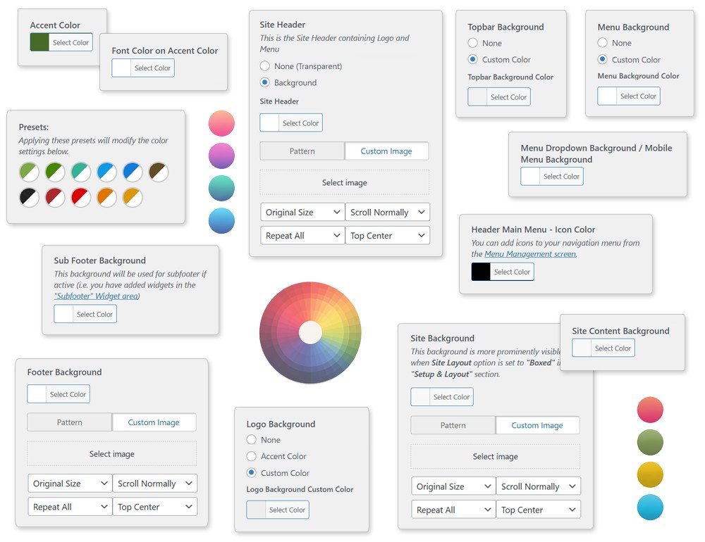 Style Customization & Typography Content Color Bgs Desktop