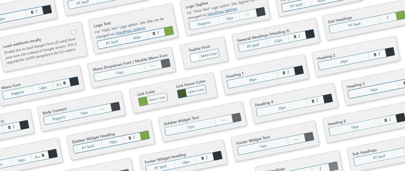 Style Customization & Typography Content Typography Desktop